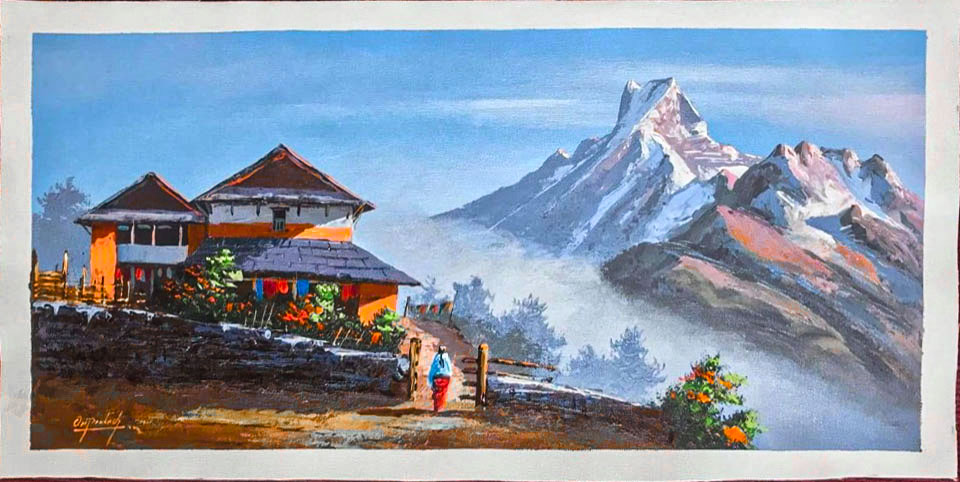 Roots of Peace: Capturing Village Lifestyle Through Landscape Paintings