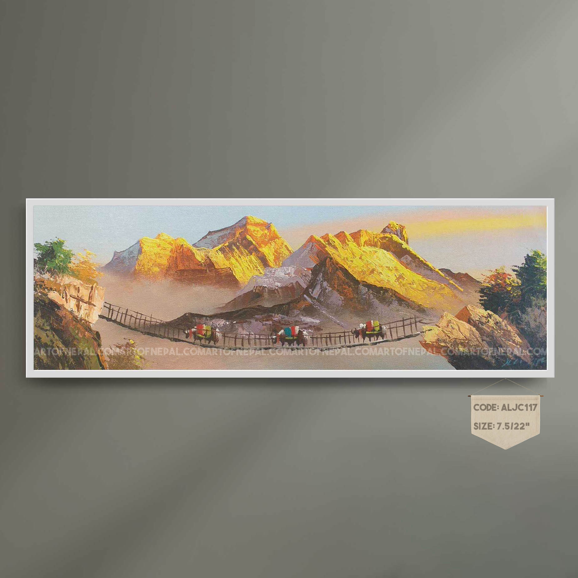 Where Everest Meets the Village: A Timeless Himalayan Landscape in Art